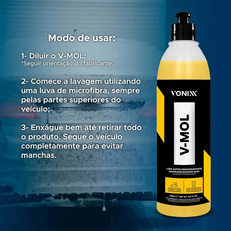 Produto para Lavar Carro e Moto Shampoo Vonixx V-mol 500ml